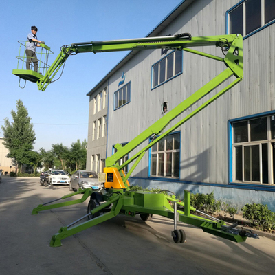 Trailer articulated spider boom lift 